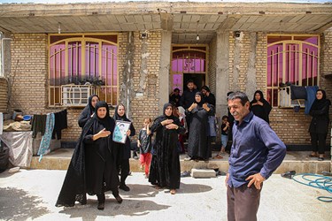 عزاداری همسر و فرزندان شهید محمد قنبری در منزل آن شهید