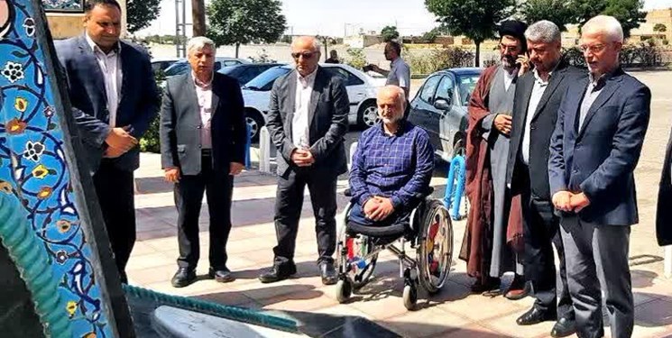ادای احترام رییس فدراسیون ورزش‌های جانبازان و معلولان ایران  به شهید الداغی