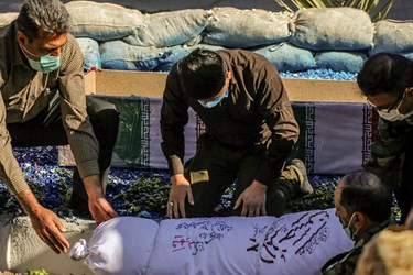 آیین خاکسپاری پیکر شهید «حسین علامه» در پشتیبانی منطقه۲ ارتش بعنوان شهید گمنام در  ۲۷ دی ۱۳۹۹