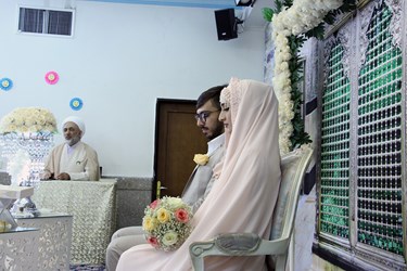 مراسم عقد زوج‌های جوان در حرم حضرت عبدالعظیم حسنی(ع)