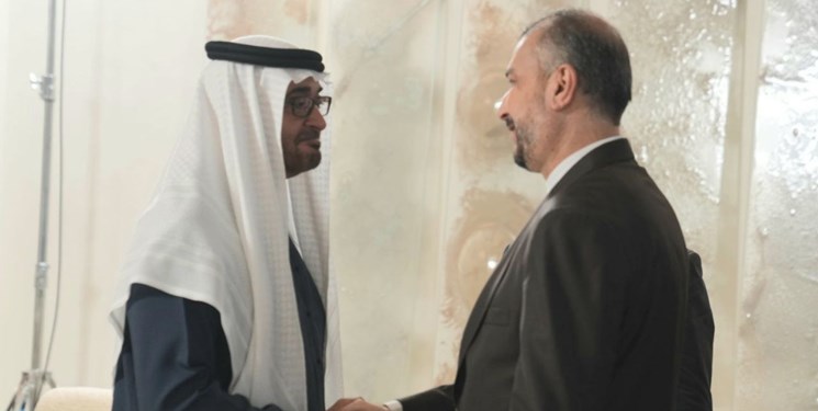 دیدار امیرعبداللهیان با رئیس دولت امارات و دعوت از رئیسی برای سفر به ابوظبی