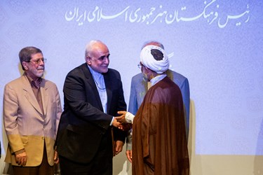  مجید شاه حسینی رئیس جدید فرهنگستان هنر در مراسم تکریم و معارفه رئیس فرهنگستان هنر 