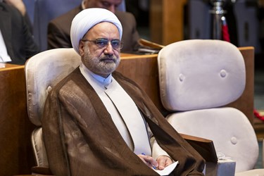 حجت‌الاسلام محمد مصدق، معاون اول قوه قضائیه در  همایش امنیت سرمایه گذاری
