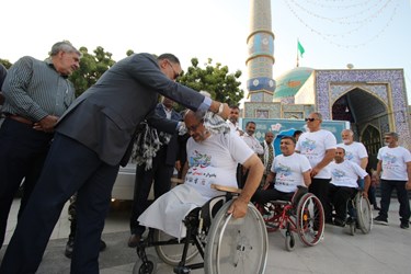آئین استقبال از شناگران جانباز استان فارس در قشم 