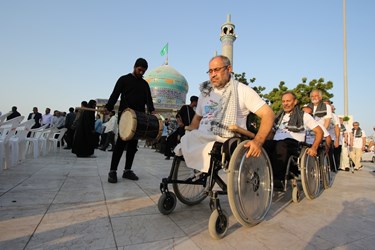 آئین استقبال از شناگران جانباز استان فارس در قشم 