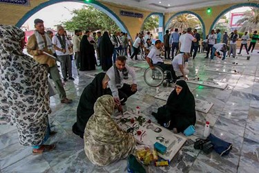 آئین استقبال از شناگران جانباز استان فارس در قشم 