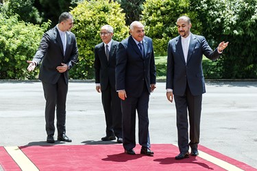 استقبال حسین امیرعبداللهیان وزیر امور خارجه از احمد عطاف وزیر امور خارجه الجزایر