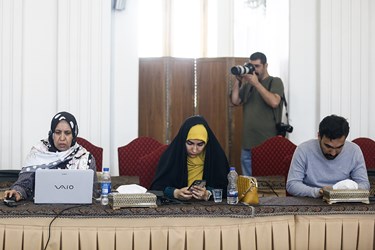 حضور اصحاب رسانه در کنفرانس خبری احمد عطاف وزیر امور خارجه الجزایر و حسین امیرعبداللهیان وزیر امور خارجه 