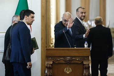پایان کنفرانس خبری احمد عطاف وزیر امور خارجه الجزایر و حسین امیرعبداللهیان وزیر امور خارجه 