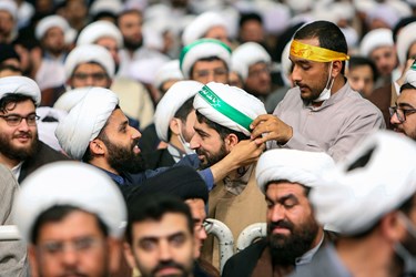 در حاشیه دیدار جمعی از مبلغان و طلاب حوزه‌های علمیه با رهبر انقلاب