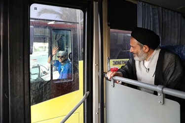 بازدید حجت الاسلام سید عبدالفتاح نواب سرپرست حجاج ایرانی و نماینده بعثه مقام معظم رهبری از نحوه اعزام حجاج ایرانی و حمل و نقل درون شهری مکه