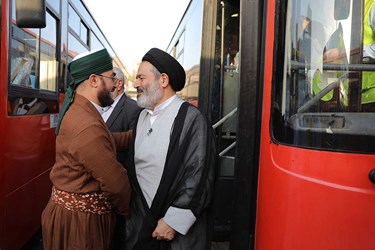 بازدید حجت الاسلام سید عبدالفتاح نواب سرپرست حجاج ایرانی و نماینده بعثه مقام معظم رهبری از نحوه اعزام حجاج ایرانی و حمل و نقل درون شهری مکه
