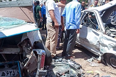 حادثه شدید برخورد  اتوبوس شرکت واحد با تعدادی خودرو در تبریز و شهروندان 