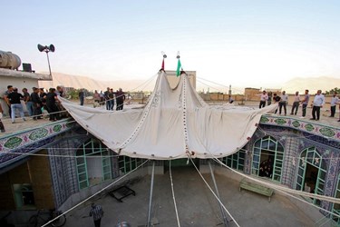 برافراشته شدن خیمه گاه امام حسین (ع) در زرقان 