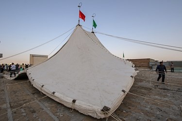 برافراشته شدن خیمه گاه امام حسین (ع) در زرقان 