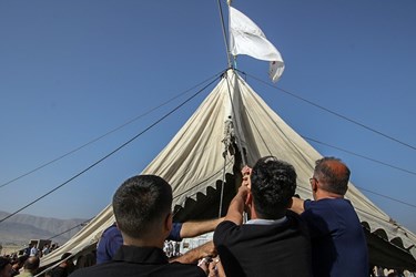برافراشته شدن خیمه گاه امام حسین (ع) در زرقان 
