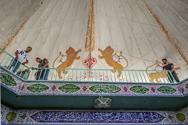 برافراشته شدن خیمه گاه امام حسین (ع) در زرقان 