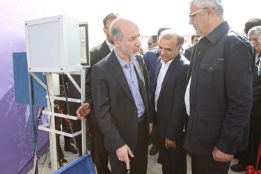 آیین افتتاح و بهره برداری بخشی از طرح جامع آبرسانی تهران (قمربنی هاشم) توسط علی‌اکبر محرابیان، وزیر نیرو