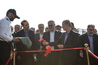 آیین افتتاح و بهره برداری بخشی از طرح جامع آبرسانی تهران (قمربنی هاشم) توسط علی‌اکبر محرابیان، وزیر نیرو
