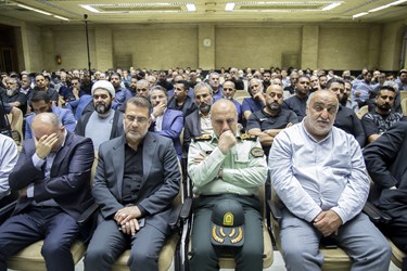 سردارحسین رحیمی رئیس پلیس امنیت اقتصادی فراجا درمراسم ترحیم پدر مصطفی صابرخراسانی
