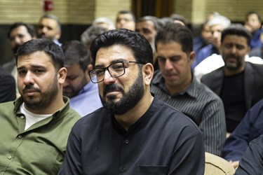 حامد عسکری شاعر درمراسم ترحیم پدر مصطفی صابرخراسانی