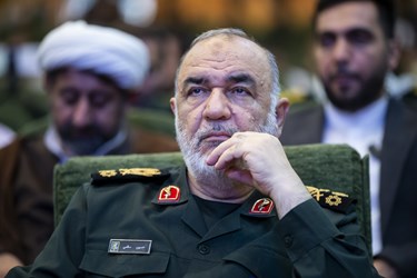 سردار سرلشکر حسین سلامی فرمانده کل سپاه پاسداران در آئین اختتامیه نمایشگاه عملکرد و پیشرفت تحقق محله اسلامی بسیج