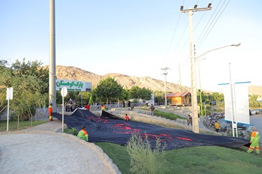 اهتزاز پرچم محرم در نجف‌آباد