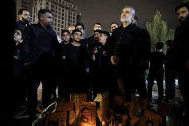 حضور سردار امیرعلی حاجی زاده فرمانده نیروی هوافضای سپاه پاسداران در هیأت آئین حسینی