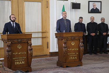 کنفرانس خبری  آرارات میرزویان وزیر امور خارجه ارمنستان  و حسین امیرعبدالهیان وزیر امور خارجه