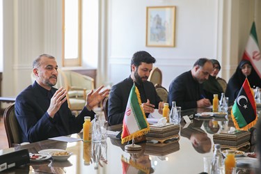 دیدار  نجلاءمنقوش وزير امور خارجه لیبی با  حسین  امير عبداللهيان وزیر امور خارجه 