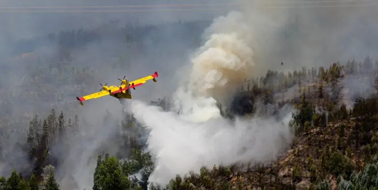 سقوط هواپیمای اطفای حریق «کانادا ایر» در جریان مهار آتش سوزی‌های  یونان+ فیلم