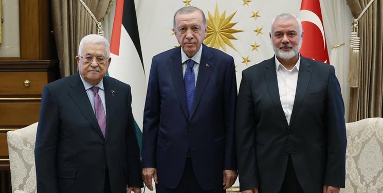اسماعیل هنیه و محمود عباس با اردوغان دیدار کردند