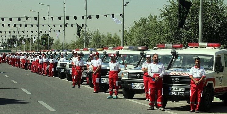 فعالیت ۷۶ مرکز و ۳۶ پایگاه امداد و نجات هلال احمر آذربایجان‌غربی در ایام اربعین