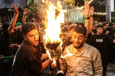 مشعل ‎گردانی شب تاسوعا دولت آباد
