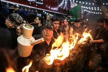 مشعل ‎گردانی شب تاسوعا دولت آباد