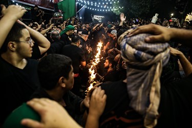 مشعل ‎گردانی شب تاسوعا دولت آباد