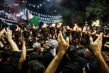مشعل ‎گردانی شب تاسوعا دولت آباد