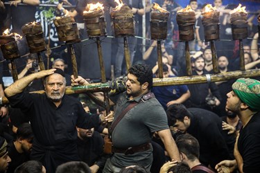 مشعل ‎گردانی شب تاسوعا دولت آباد
