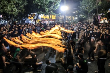 مشعل ‎گردانی شب تاسوعا دولت آباد