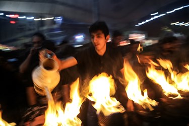 مشعل ‎گردانی شب تاسوعا دولت آباد