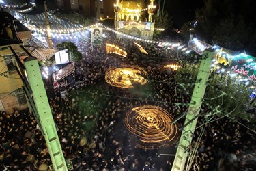 مشعل ‎گردانی شب تاسوعا دولت آباد