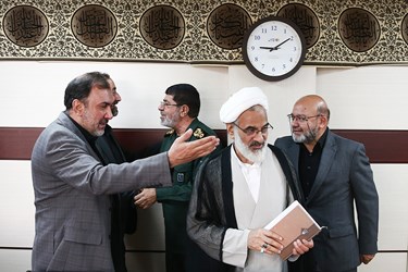 دیدار حجت‌الاسلام عبدالله حاجی‌ صادقی نماینده ولی فقیه در سپاه پاسداران و پیام تیرانداز مدیرعامل خبرگزاری فارس