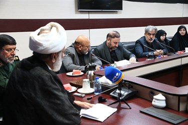 سخنرانی سیدمصطفی خوش چشم معاون خبر خبرگزاری فارس در حاشیه بازدید نماینده ولی فقیه درسپاه از خبرگزاری فارس