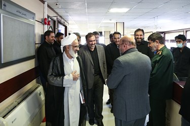 بازدید حجت‌الاسلام عبدالله حاجی‌ صادقی نماینده ولی فقیه در سپاه پاسداران از تحریریه خبرگزاری فارس
