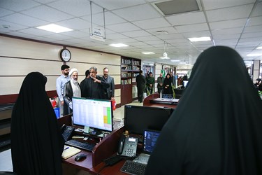 بازدید حجت‌الاسلام عبدالله حاجی‌ صادقی نماینده ولی فقیه در سپاه پاسداران از تحریریه خبرگزاری فارس