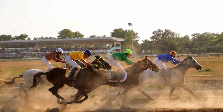 رقابت ۴۰ راس اسب در مسابقات اسبدوانی گنبدکاووس