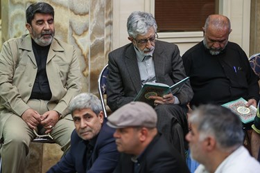 غلامعلی حدادعادل مشاور رهبر معظم انقلاب در مجلس ترحیم آیت‌الله حاج شیخ یدالله رحیمیان