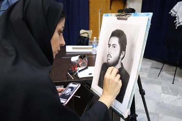 نقاشی شیهد خبرنگار سید مهرعلی حسینی از نوشهر