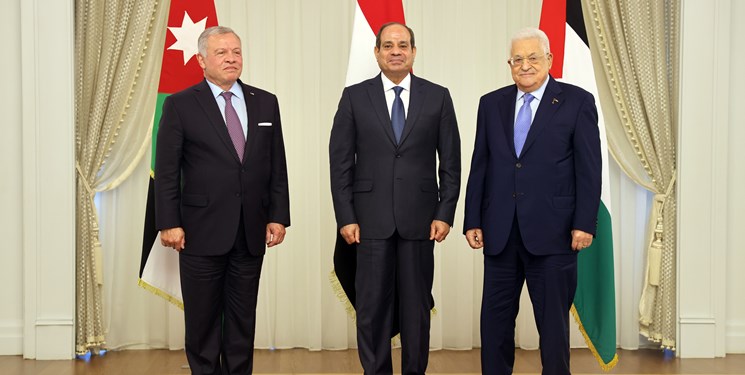 تأکید سران مصر، فلسطین و اردن بر پایان اشغالگری رژیم صهیونیستی