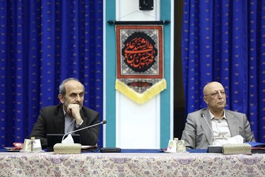 حمید جبلی رئیس سازمان صداوسیما ،محمدعلی زلفی‌گل وزیر علوم  در جلسه شورای عالی انقلاب فرهنگی